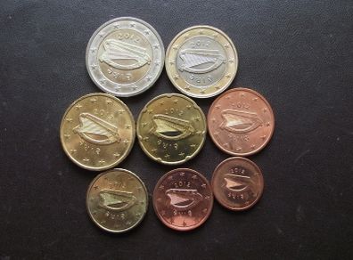 Ireland  2012 UNC Euro Coins Full Set