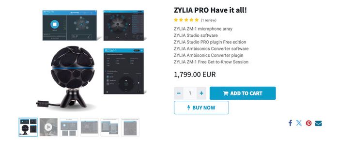 Zylvia ZM-1 & ZR-1 Ambisonic microphone & recording system