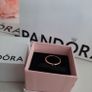 New pandora genuine rose gold green ring Image 7