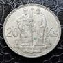 1941 Slovakia 20 Korun St. Cyril and St. Methodius Silver coin Image 3