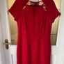 Coast dress, red with lace inset detail, Size 14, above-knee length, VGC Image 7