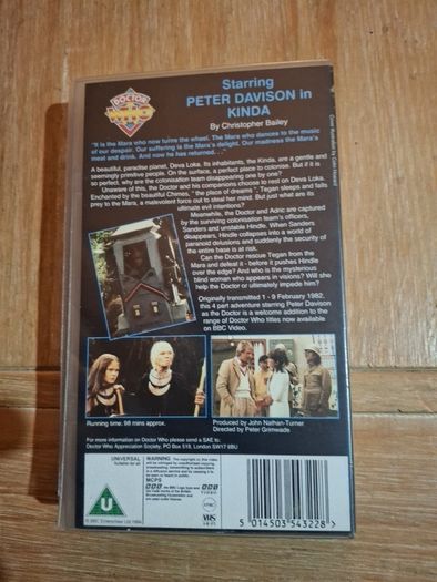 Doctor Who VHS Kinda in very good condition
