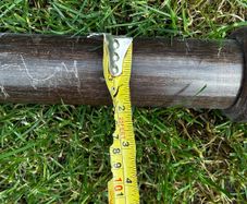 3m walnut coloured curtain poles