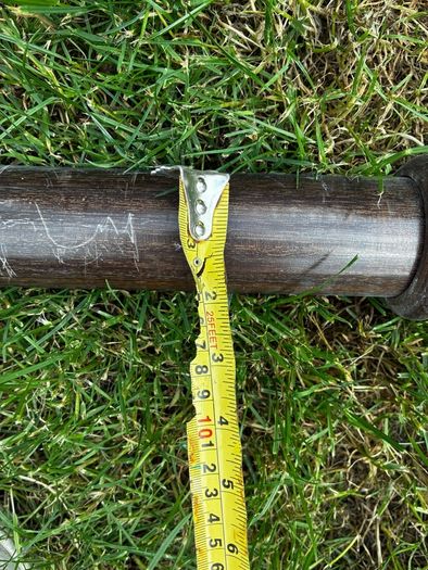 Walnut coloured curtain poles