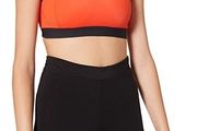 Amazon Iris and Lilly Medium Impact Sports Bra Orange/Black XL