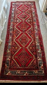 Beautiful Persian Hamadan Hand Knotted Runner Rug Carpet