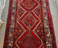 Beautiful Persian Hamadan Hand Knotted Runner Rug Carpet