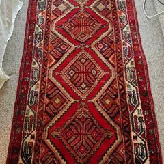 Beautiful Persian Hamadan Hand Knotted Runner Rug Carpet