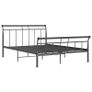Bed Frame Black Metal 140x200 cm Image 2