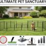 Dog Playpen Indoor/Outdoor 81.3cm High,Portable Puppy Playpen with Easy-Carry Straps,8 Panels Dog Pen Play Pen for Small/Medium Dogs,Rustproof Pet Playpen for Camping RV Yard(with One Door) Image 7