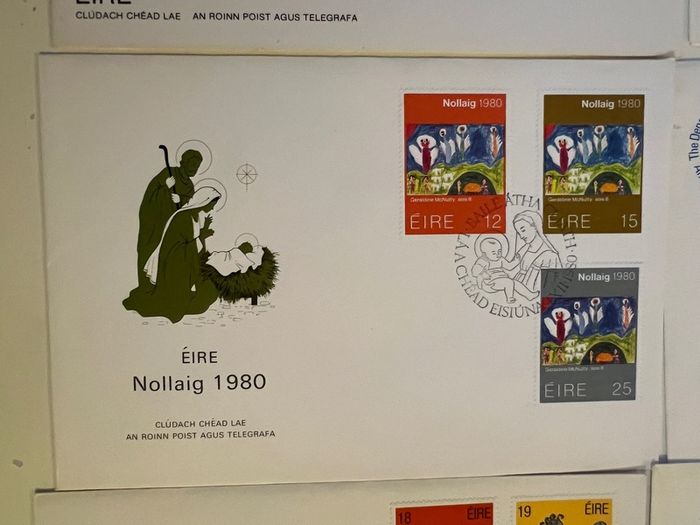 Irish 1980's FDC covers 9pcs envelopes