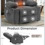 Heated Massage Recliner Chair with Cup Holders and Rocking Function In Excellent Condition Image 4