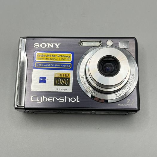 Sony Cybershot DSC-W85 7.2MP Digital Camera - Black - Full Kit - Tested