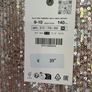 Zara girls champagne sequin bomber jacket Sz 9-10 BNWT Image 5