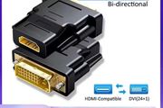 DVI to HDMI Adapter DVI 24+1 to HDMI-Compatible Plated Plug DVI Male to HDMI-compatible Video Converter for PC HDTV Projector