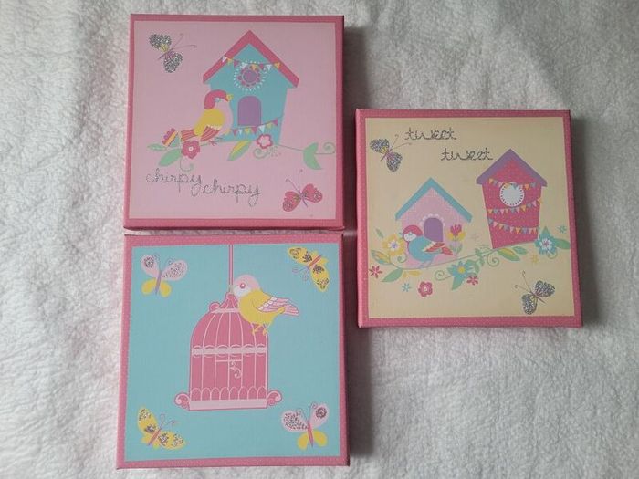 Wall Decoration - 3 Nursery Canvas Pictures