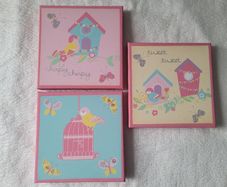 Wall Decoration - 3 Nursery Canvas Pictures