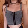 Corset style denim look crop top-UK 6/8 Image 5
