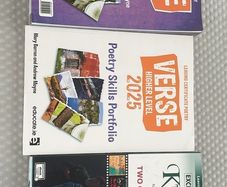 Verse Leaving Cert English Higher Level Poetry textbook and workbook. Also King Lear textbook