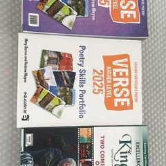 Verse Leaving Cert English Higher Level Poetry textbook and workbook. Also King Lear textbook