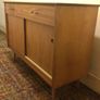 Original Retro 1950s sideboard with 2 drawers & sliding doors. Image 8