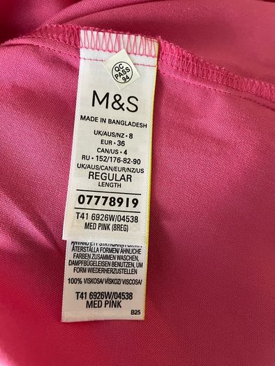 M&S medium pink tunic size 8 - New