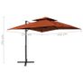 Cantilever Umbrella with Double Top Terracotta 250x250 cm Image 8