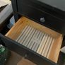 Black five-drawer chest of drawers Image 3