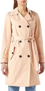 s.Oliver women's coat classic trench coat, cream/beige, 42 / XL / 16