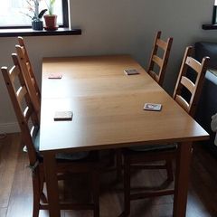 Ikea Bjursta Extending Table & 4 Chairs