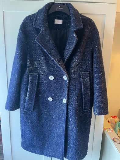Savida speckled navy coat with white fleck size 12