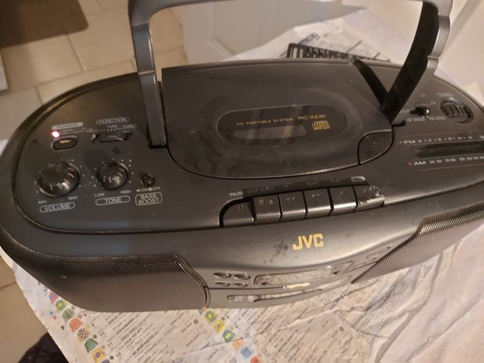 JVC CD, Radio, Tape, Portable music system, Model RC-X230, in excellent cosmetic condition, stuck on Standby Mode, dont have remote