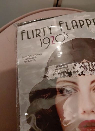 1920s flapper black wig and hairband Brand new