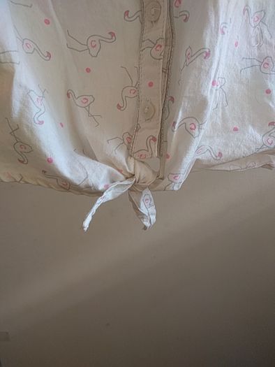 Blouse with flamingo print