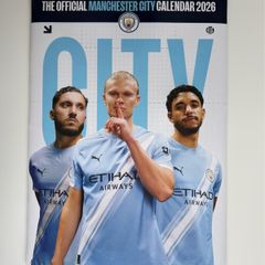 Official Manchester City Football Club 2026 A3 Wall Calendar (New & Sealed)