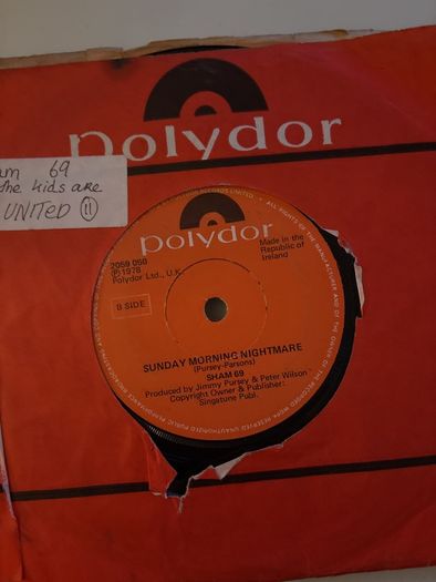 vinyl sham 69 if the kids are united 7"