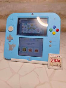 Nintendo 2DS Console Pokemon Sun/Moon Blue Zelda Game Bundle Very Good Condition