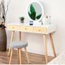 BRAND NEW Nordic Dressing Table Bedroom Dresser Small Apartment Modern Minimalist Vanity Dressing Tables Makeup Organizer Desk Image 4