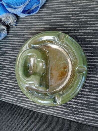 Cast Iron, Enamel, ashtray, vintage, cigar tray