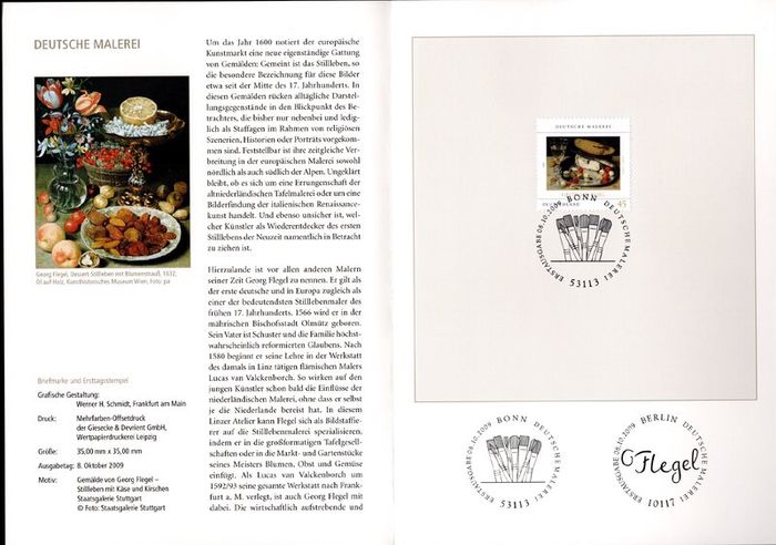 2009 Bundes Republic Deutschland (Germany) Federal Annual Stamp EFT Collection 2009 with 43 images of contents
