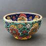 Bowls - Set of 2 Minakari Ceramic Footed Bowl Hand Painted Decorative Image 2