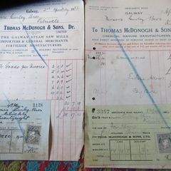 Thomas McDonagh & Sons Galway  Receipts