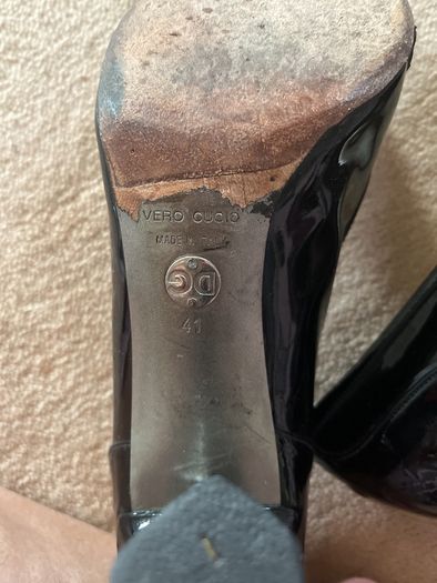D&G high heel black patent shoes