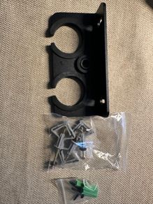 Wall-mounted dual bottle holder