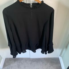 River Island black top - sequenced sleeves & end