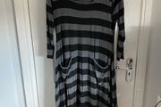 Ladies Masai black and grey striped dress