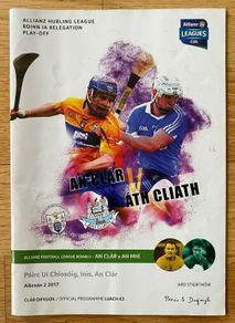 2017 Clare v Dublin - GAA Allianz Hurling League Relegation Play-Off Programme