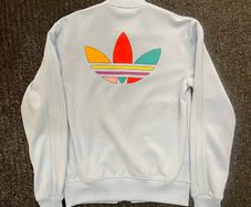 Adidas Zip Up Pharrell Williams Rainbow Collection BABY BLUE X-SMALL