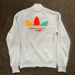 Adidas Zip Up Pharrell Williams Rainbow Collection BABY BLUE X-SMALL