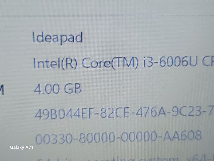 Lenovo Ideapad 310-151SK, Intel Core i3-6006U CPU, 2.00GHz, 4GB Ram, 238GB SSD, Windows 11 Pro, Microsoft Edge, Chrome